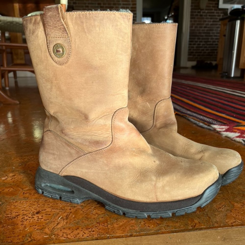 men's Cole Haan shearling-lined suede pull-on boots